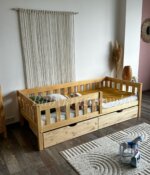 Односпальная кровать «Гретта» из массива  сосны(лак)70x140, 80×160, 80×180, 90Х200 с ящиками — изображение 6