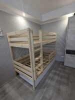 Двухъярусная кровать "Марта 2в1" из массива сосны (лак+белый) 80x180, 90Х200 (с ящиками ) — изображение 9