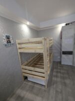 Двухъярусная кровать "Марта 2в1" из массива сосны (лак+белый) 80x180, 90Х200 (с ящиками ) — изображение 10