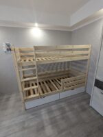 Двухъярусная кровать "Марта 2в1" из массива сосны (лак+белый) 80x180, 90Х200 (с ящиками ) — изображение 11