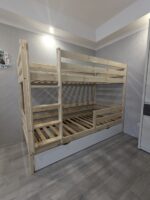 Двухъярусная кровать "Марта 2в1" из массива сосны (лак+белый) 80x180, 90Х200 (с ящиками ) — изображение 12