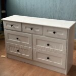 Тумба Сканди  7 (белый воск)(массив сосны)
