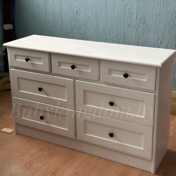 Тумба Сканди  7 (белый воск)(массив сосны)