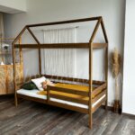 Кровать-домик "Альф со съемной крышей "(антик) 80х180, 90x200 (массив сосны) — изображение 3