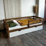 Односпальная кровать "Марта"(антик+белый) 70x140,80×160,80×180,90×200 (с ящиками) — изображение 4