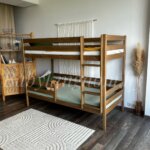 Двухъярусная кровать "Марта 2в1" из массива сосны (антик)80x180, 90Х200 (без ящиков) — изображение 4