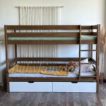 Двухъярусная кровать "Моритц" из массива сосны 90Х200 (с ящиками ) (Антик+Воск) — изображение 2