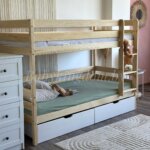 Двухъярусная кровать "Моритц" из массива сосны 90Х200 (с ящиками ) (Лак+Воск) — изображение 4