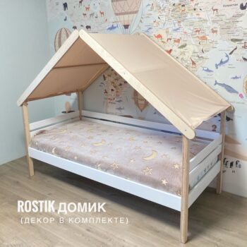 ROSTIK Домик(декор в комплекте)80x160, 80x180, 80x190, 90x190, 90x200(березовая фанера)