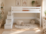 Кровать ROSTIK  Чердак с лестницей-комодом 80x160, 80x180, 80x190, 90x190, 90x200(березовая фанера) — изображение 2
