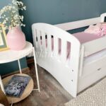 Односпальная кровать “Классика” из МДФ 80х180 (с бортом и ящиком) + киндер-4 180х80 — изображение 2