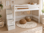 Кровать ROSTIK  Чердак с лестницей-комодом 80x160, 80x180, 80x190, 90x190, 90x200(березовая фанера) — изображение 3