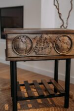 Тумба прикроватная модель “Navy”(Цвет “Ebony”, черное дерево)