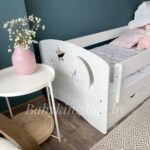 Односпальная кровать “Ночь” из МДФ 80х180 (с бортом и ящиком) + матрас киндер 4 — изображение 2