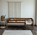 Односпальная кровать «Эрни Литтл» из массива сосны 70x140,80×160,80×180,90×200 (с лесенкой) (антик) — изображение 5