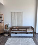 Односпальная кровать "Эрни Литтл" 70x140, 80×160,80×180,90×200 (с лесенкой и ящиками)(Антик+белый) — изображение 5