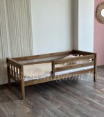 Односпальная кровать "Луна" без ящиков(70x140, 80x160, 80x180,90x200 (массив сосны)(Антик) — изображение 2