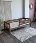 Односпальная кровать "Луна" без ящиков(70x140, 80x160, 80x180,90x200 (массив сосны)(Антик)