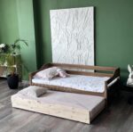 Односпальная кровать "Моана"(Антик+лак ) 80×160,80×180,90×200 с Выкатным местом — изображение 4