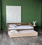 Односпальная кровать "Моана"(Антик+лак ) 80×160,80×180,90×200 с Выкатным местом — изображение 6