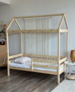 Кровать-домик "Альф со съемной крышей " 80х180, 90x200 (бесцветный лак )