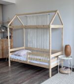 Кровать-домик "Альф со съемной крышей " 80х180, 90x200 (бесцветный лак ) — изображение 7