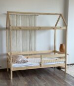 Кровать-домик "Альф со съемной крышей " 80х180, 90x200 (бесцветный лак ) — изображение 9