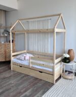 Кровать-домик "Альф со съемной крышей " 80х180, 90x200 (бесцветный лак ) с ящиками — изображение 7