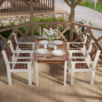 Кресло Ф-183.02  массив сосны орех+белый