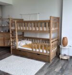 Двухъярусная кровать "ГЕНРИХ" из массива сосны  80x180, 90Х200 (c ящиками)(Антик) — изображение 6