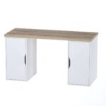 Стол письменный ИНГАР 2/ДВ/ДВ дуб беленый/белый арт. 01576 — изображение 3