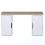 Стол письменный ИНГАР 2/ДВ/ДВ дуб беленый/белый арт. 01576 — изображение 4