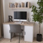 Стол письменный ИНГАР 2/ДВ/ДВ дуб беленый/белый арт. 01576 — изображение 6