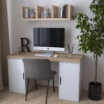 Стол письменный ИНГАР 2/ДВ/ДВ дуб беленый/белый арт. 01576 — изображение 7