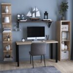 Стол письменный Ингар 2/ТТ дуб беленый/черный арт. 01408 — изображение 3