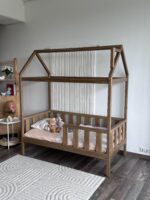 Кровать-домик из массива сосны "Киндер Люкс" 160х80(Антик) — изображение 6