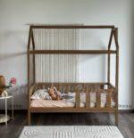 Кровать-домик из массива сосны "Киндер Люкс" 160х80(Антик) — изображение 9