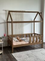 Кровать-домик из массива сосны "Киндер Люкс" 160х80(Антик) — изображение 11