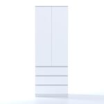 Шкаф распашной ВАРМА СТОР 80 Белый арт. 01187 (КДСП) — изображение 2