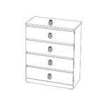 Комод Варма Прайм 4 арт. 01699 дуб беленый — изображение 4