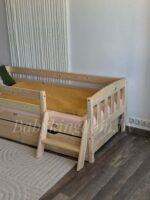 Односпальная кровать "Эрни Литтл" 70x140, 80×160,80×180,90×200 (с лесенкой и ящиками)(лак) — изображение 6