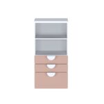 Cтеллаж с тремя выдвижными ящиками ПИКСИ арт. 02535 мечтательный пион КДСП — изображение 2