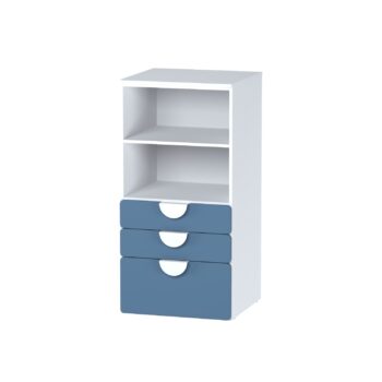 Cтеллаж с тремя выдвижными ящиками ПИКСИ арт. 02436 озорной василек КДСП