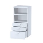 Cтеллаж с тремя выдвижными ящиками ПИКСИ арт. 02023 робкий подснежник КДСП