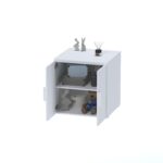 Шкаф распашной c двумя дверьми ПИКСИ арт. 02047 робкий подснежник КДСП