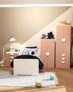 Шкаф распашной с двумя дверьми, тремя ящиками и полкой арт. 02603 мечтательный пион КДСП — изображение 4