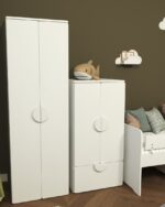 Шкаф распашной с двумя дверьми и тремя полками ПИКСИ  арт. 02061 РОБКИЙ ПОДСНЕЖНИЙ КДСП — изображение 6