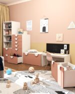 Cтеллаж с двумя выдвижными ящиками ПИКСИ арт. 02542 мечтательный пион КДСП — изображение 4