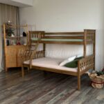 Двухъярусная кровать "Мальм-люкс" из массива сосны (без ящиков) 90x200/140х200,  80x200/120x200(антик) — изображение 2