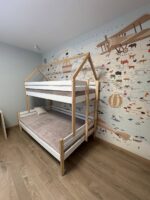 Двухъярусная кровать Rostik 2в1 сп01-1 из березовой фанеры с крышей(комбинированный) — изображение 5